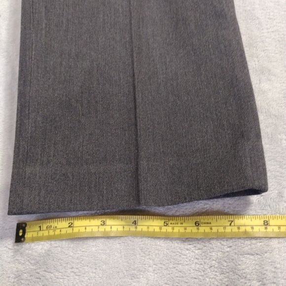 Trousers Dress Pants Stretch Wide Careers Grey Side Zipper Size 10 Talbots - Picture 11 of 11